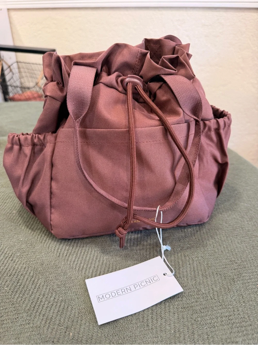 NWT Drawstring Lunch Tote Bag - Dusty Rose - Picture 1 of 8